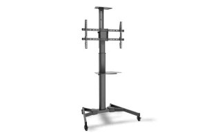 Digitus Stojak mobilny pojedynczy z półką, 1xLCD, max. 70", max. 50kg, VESA max. 600x400