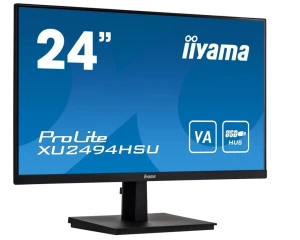 IIYAMA Monitor 24 cale XU2494HSU-B1 VA,FHD,HDMI,DP,VGA,USB,SLIM,2X2W