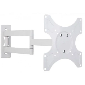 Techly Uchwyt ścienny LCD/LED 19-37cali, podwójne ramię, regulowany, biały