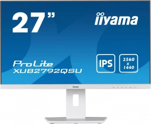IIYAMA Monitor 27 cali 'XUB2792QSU-W5 IPS,WQHD,HDMI,DP,DVI,HAS(150mm),biały