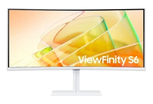 Samsung Monitor 34 cale LS34C650TAUXEN VA 3440x1440 UWQHD 21:9 1xHDMI 1xDP 2xTB 4.0(90W/15W) 3xUSB 3.0 LAN(RJ45) 5ms 100Hz HAS+PIV zakrzyw. gł. biały 3YOnS