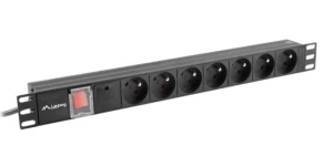 Lanberg Listwa zasilająca Rack PDU  19"  1U 16A 7X 230V PL 2m czarna