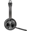 POLY Zestaw słuchawkowy Voyager Focus 2  certyfikatem Microsoft Teams USB-C-C z podstawką ładującą, przejściówka USB-C/A 9T9J6AA